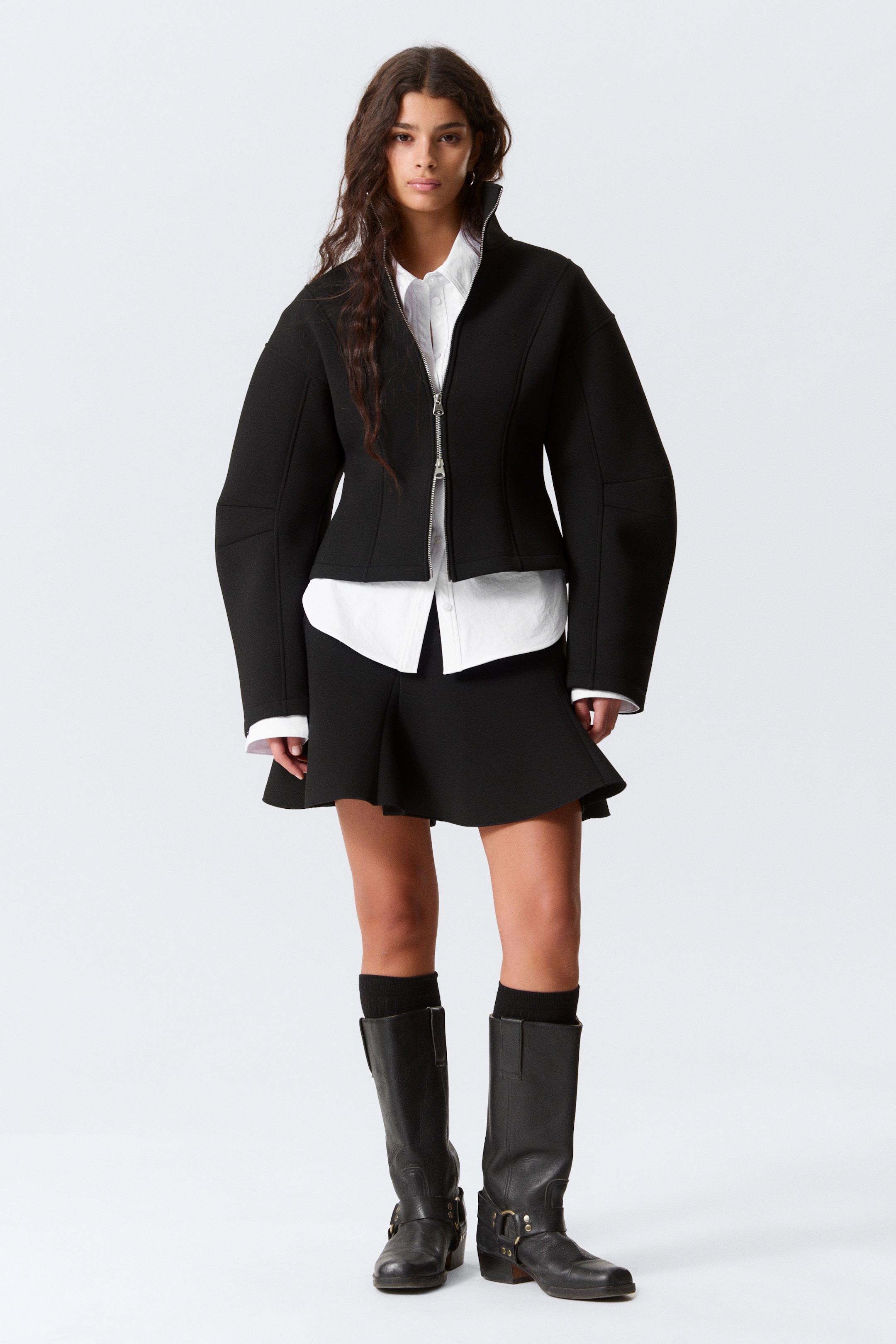 Agrandir l'image: Veste zippée ajustée - Noir - FEMME | H&M CH 1