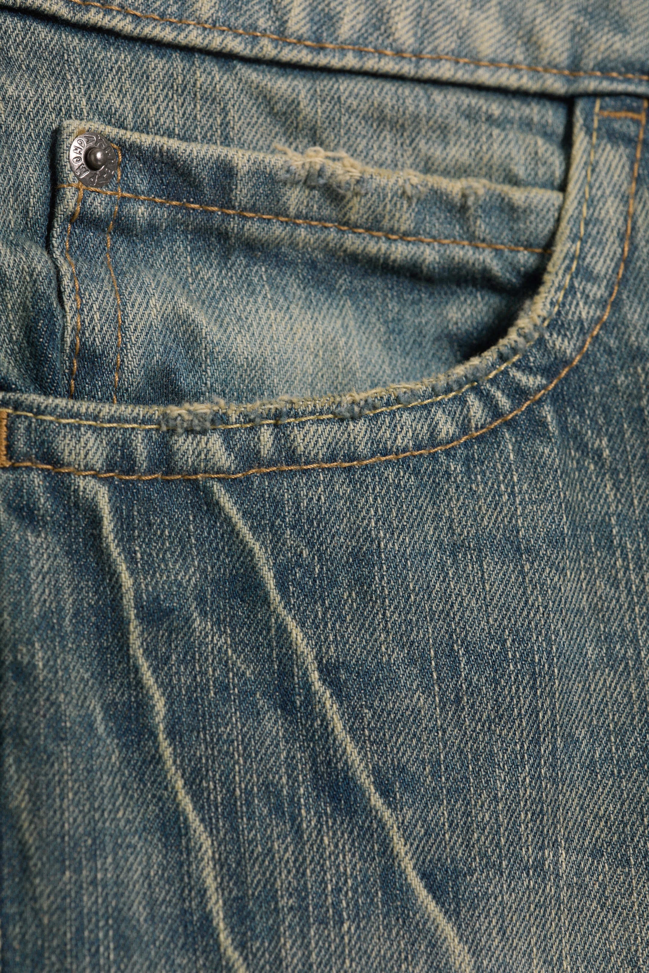 Hazy Blue - Medium Blue - Messy Low Rise Regular Straight Jeans - 2