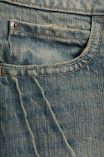 Hazy Blue - Medium Blue - Messy Low Rise Regular Straight Jeans - 1