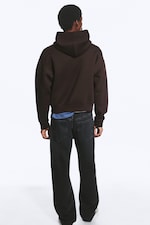 Dark Brown - Simon Scuba Zip Hoodie - 8