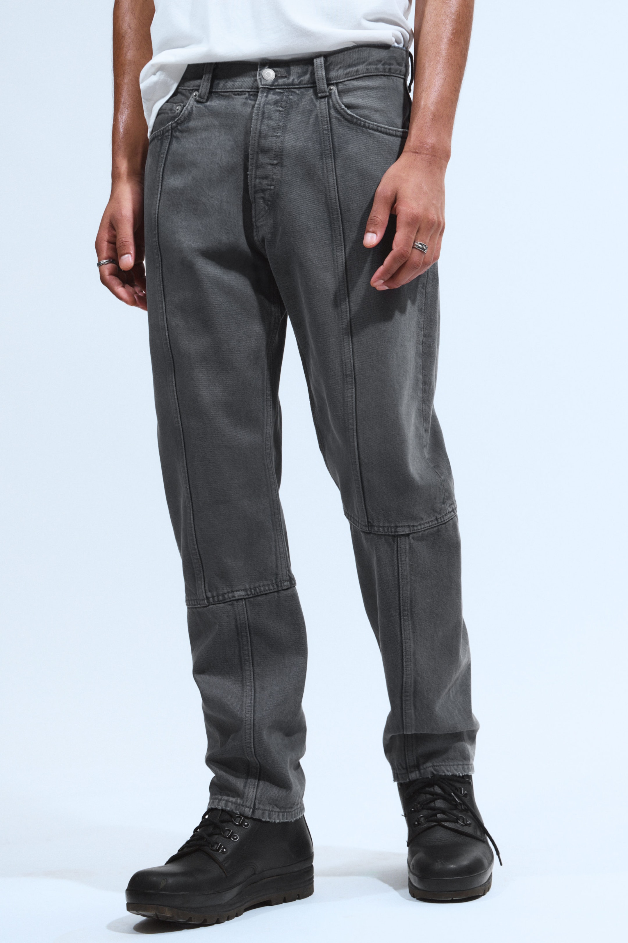 Vulkanblå - Mediumblå - Space Cut Relaxed Straight Leg Jeans - 2