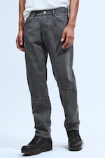 Volcano Blue - Medium Blue - Space Cut Relaxed Straight Leg Jeans - 1