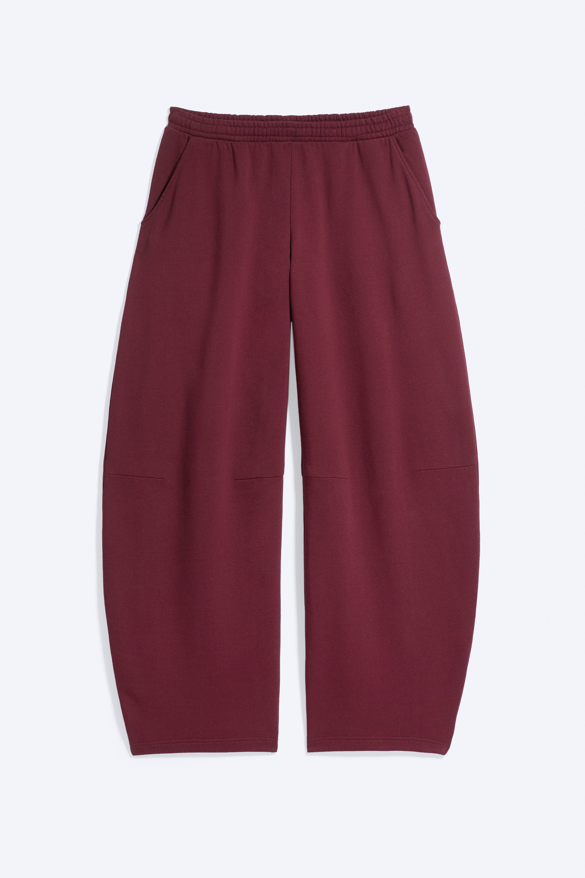 Mid-Rise Heavyweight Barrel Sweatpants - Washed Dark Red