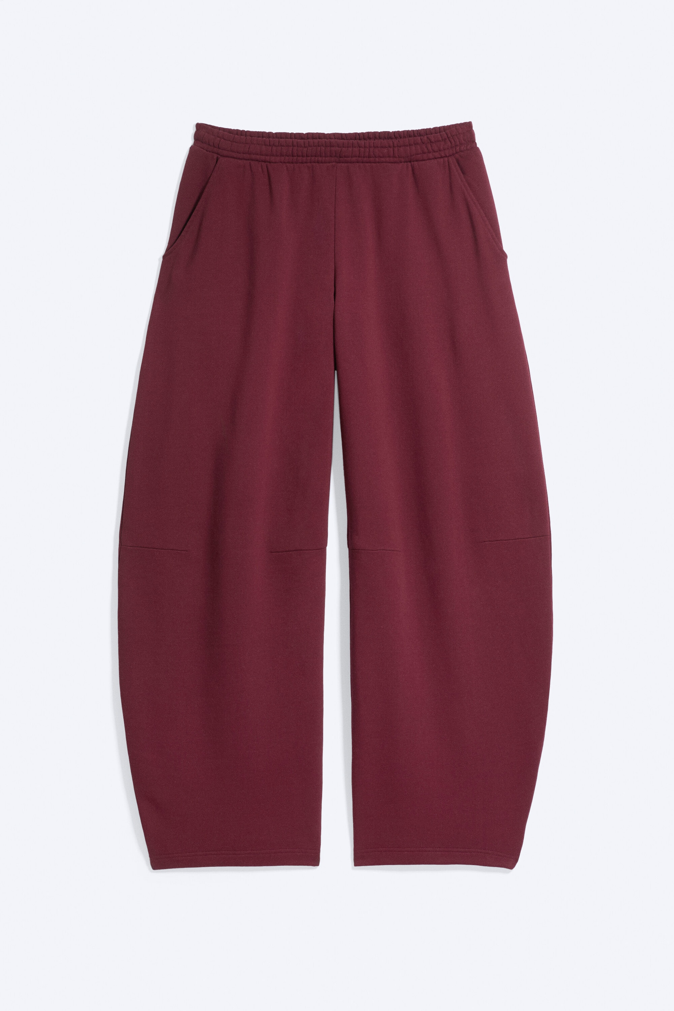 Washed Dark Red - Mid-Rise Heavyweight Barrel Sweatpants - 1