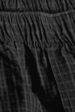 Checked Black - Relaxed Boxer Cotton Shorts - 1