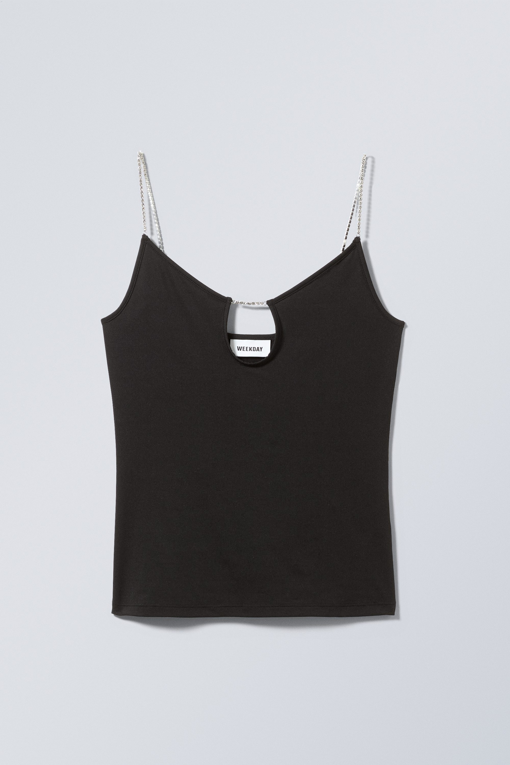 Black - Clear Rhinestone Top - 0