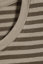 Dark & Light Mole Stripes - Slim Short-Sleeved Cotton T-shirt - 5