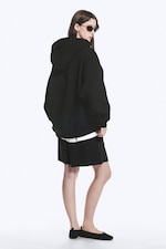 Schwarz - Schwerer Oversized-Hoodie - 4