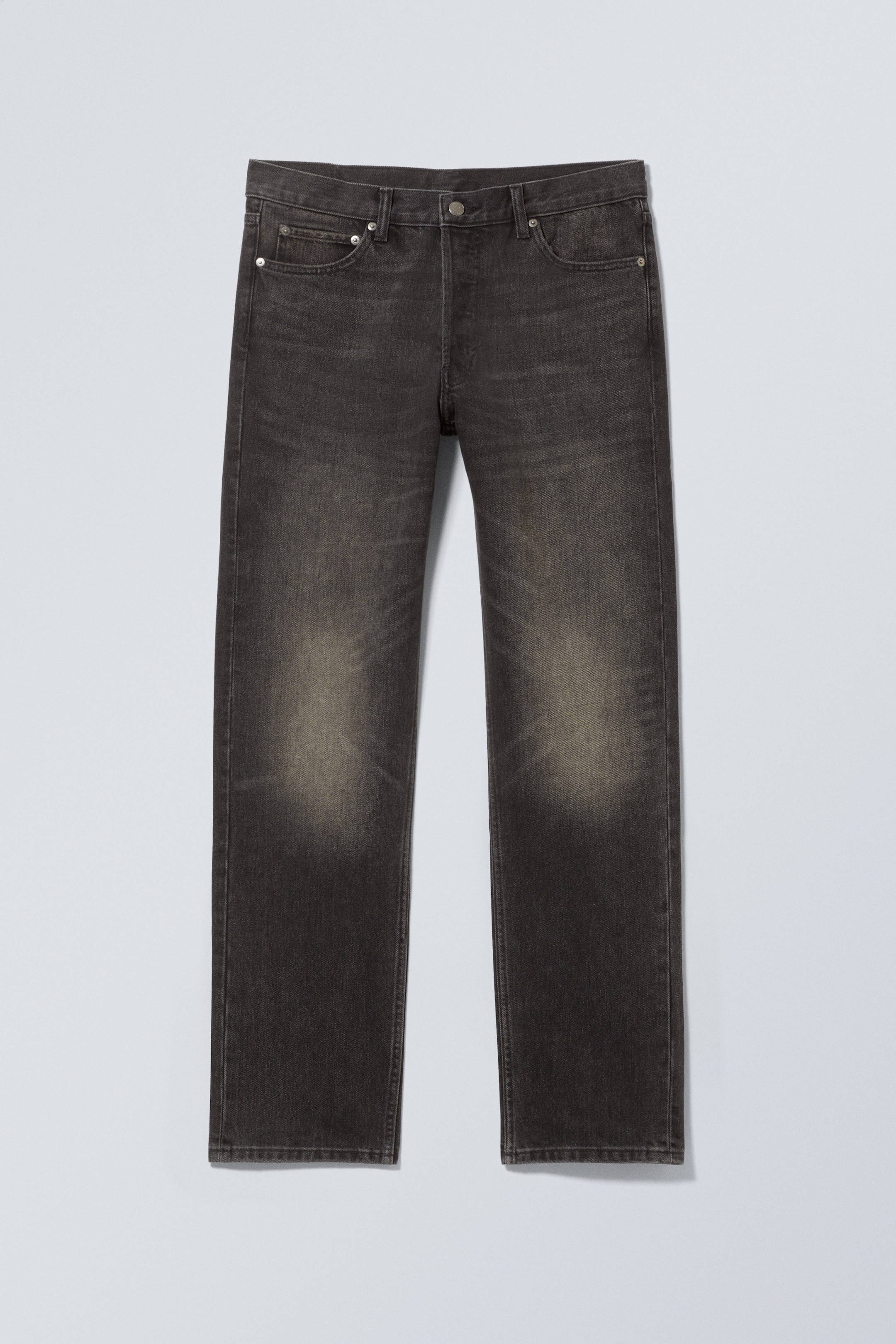 Deep Night - Schwarz - Klean Mid Waist Regular Straight Jeans - 0
