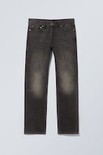 Deep Night - Black - Klean Mid Rise Regular Straight Jeans - 0