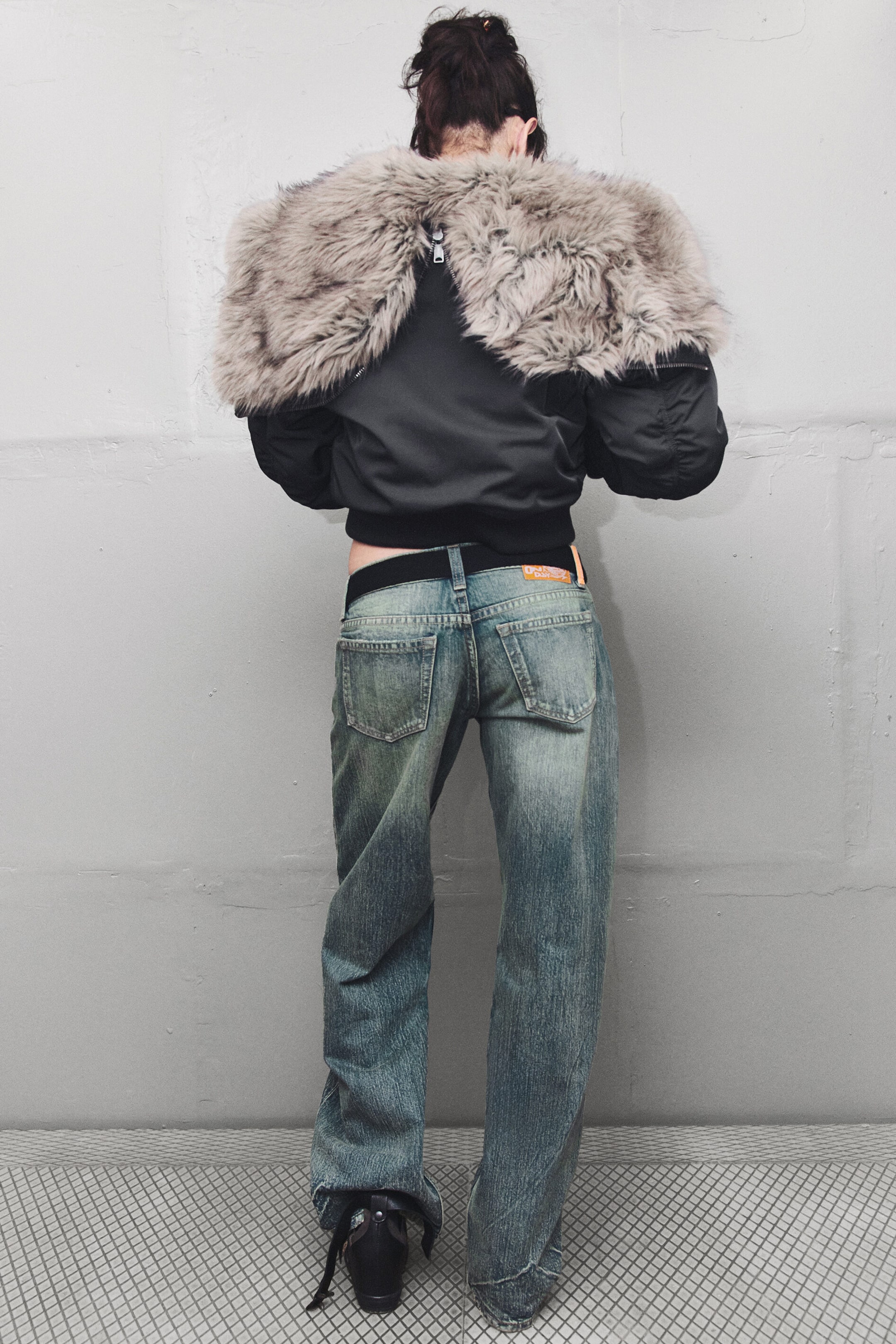 Hazy Blue - Mellanblå - Messy Low Rise Regular Straight Jeans - 2