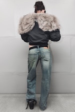 Hazy Blue - Mellanblå - Messy Low Rise Regular Straight Jeans - 2
