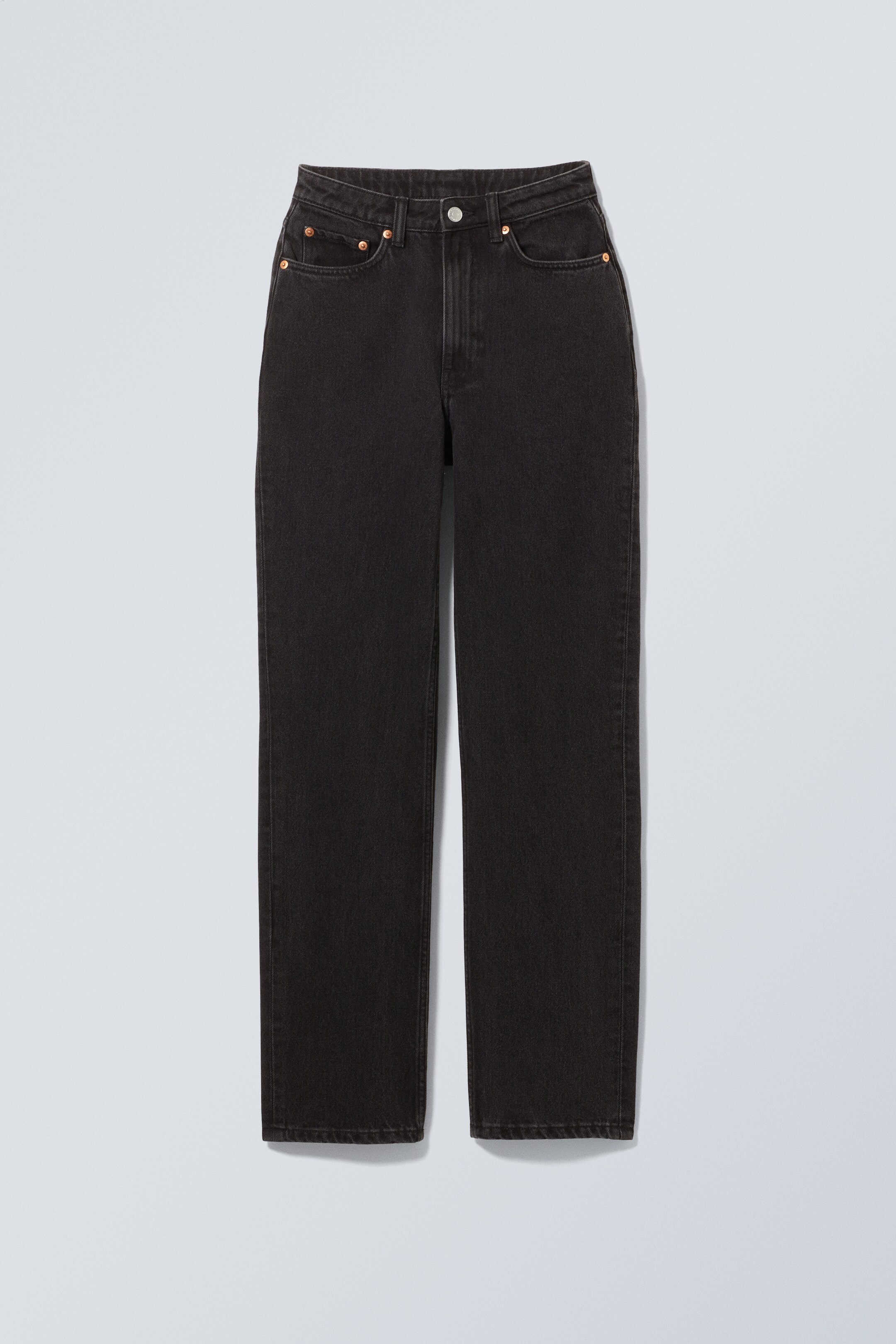 Agrandir l'image: Jean droit standard taille haute Resolute Curve - Tuned Black – Noir - FEMME | H&M FR 6