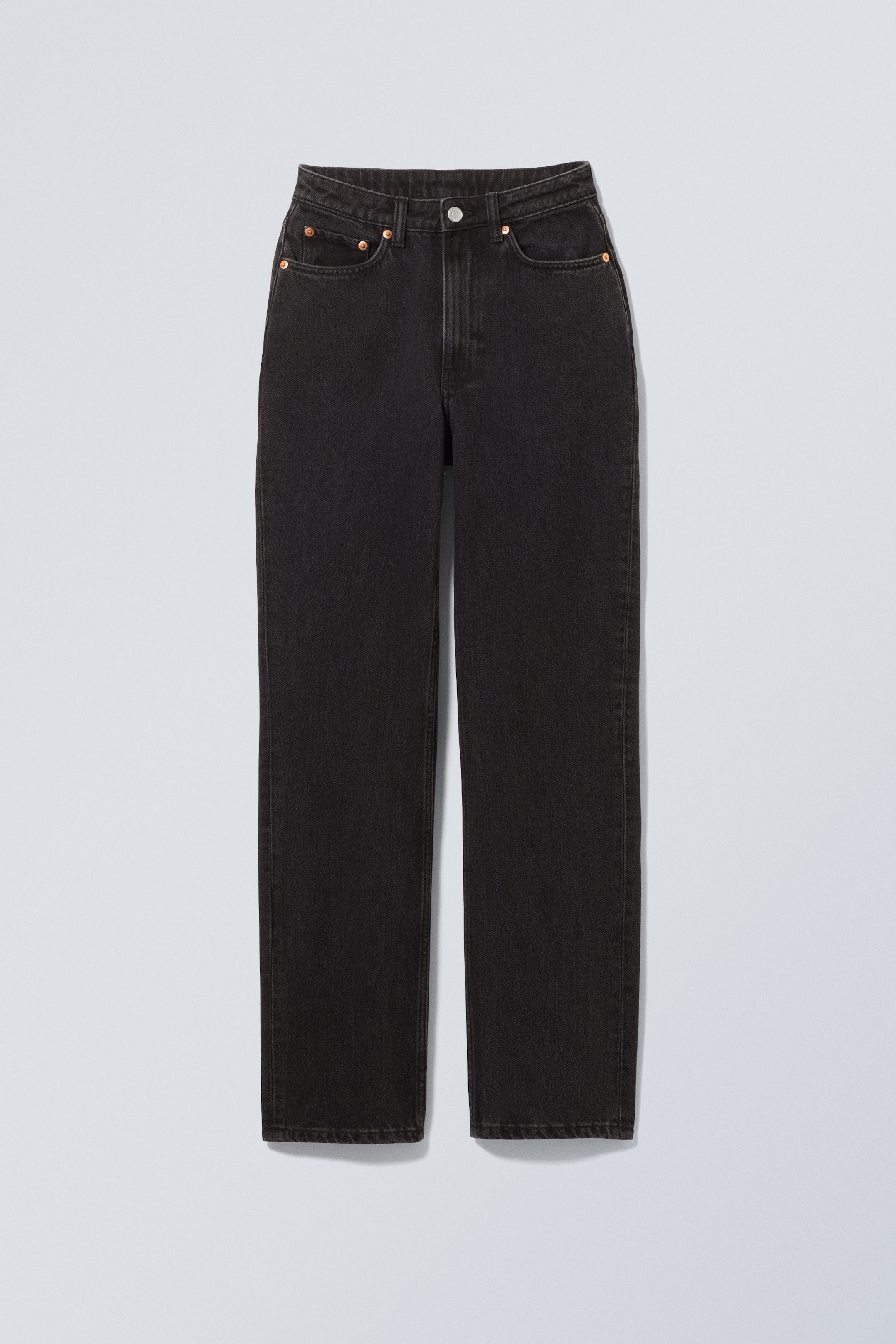 Tuned Black - Black - Resolute Curve High Waisted Regular Straight Jeans - 5
