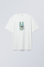 Rabbit - Oversized Graphic Printed T-shirt - 0