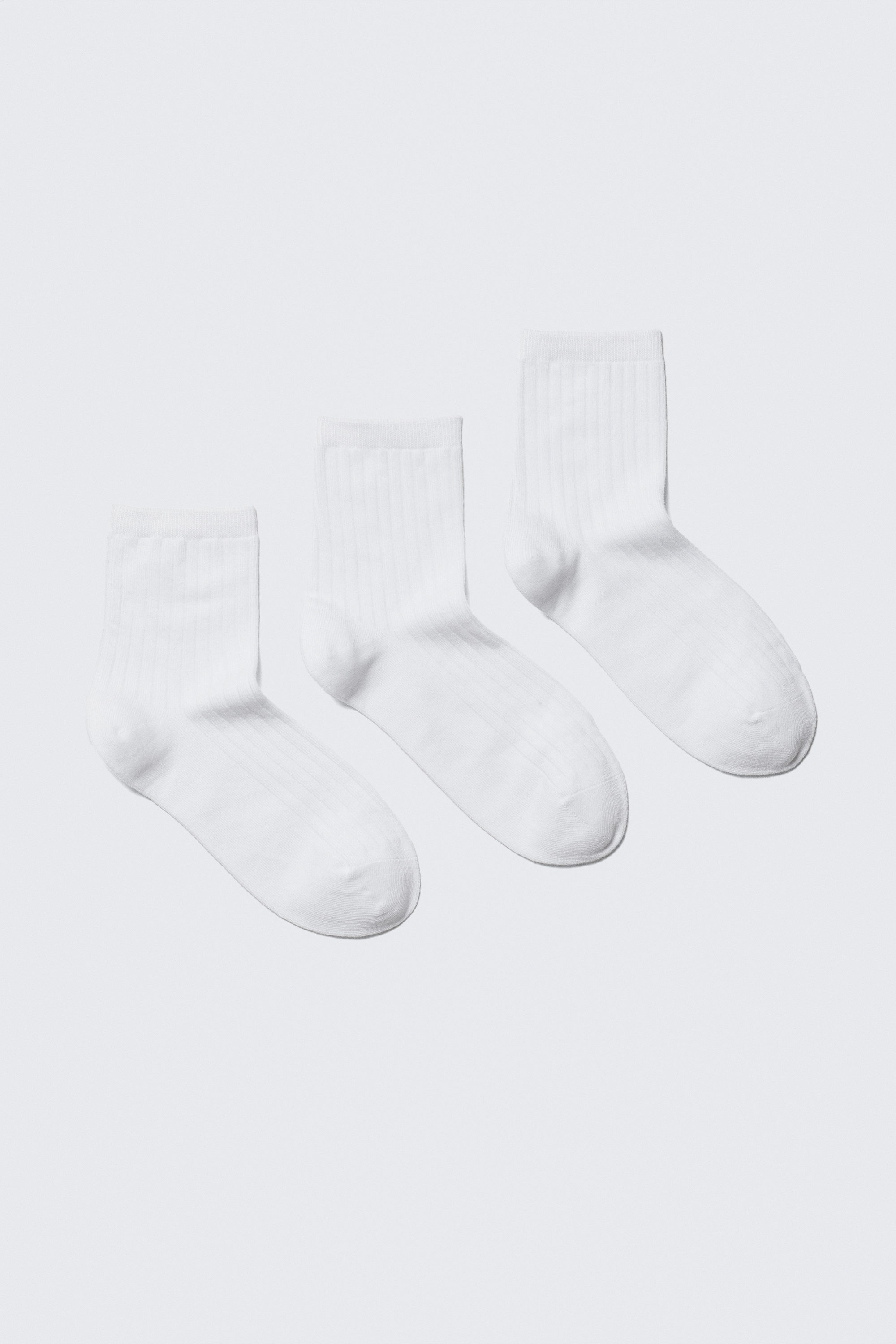 #FFFFFF - 3-pack Bella Short Sock
