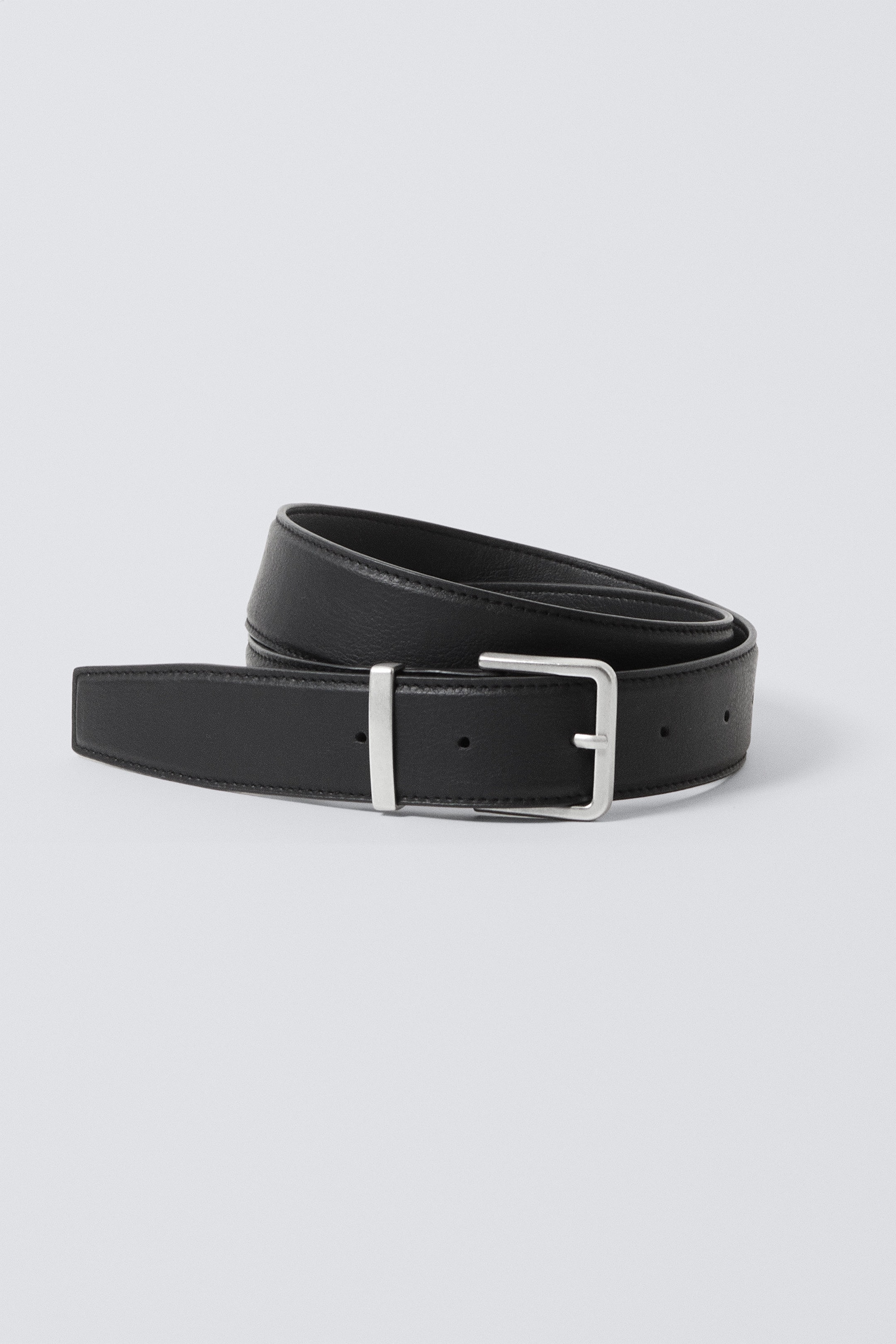 Black - Classic Faux Leather Belt