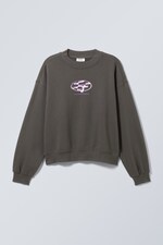 „Performance“ Grau - Kastiges Sweatshirt mit Grafikprint - 0