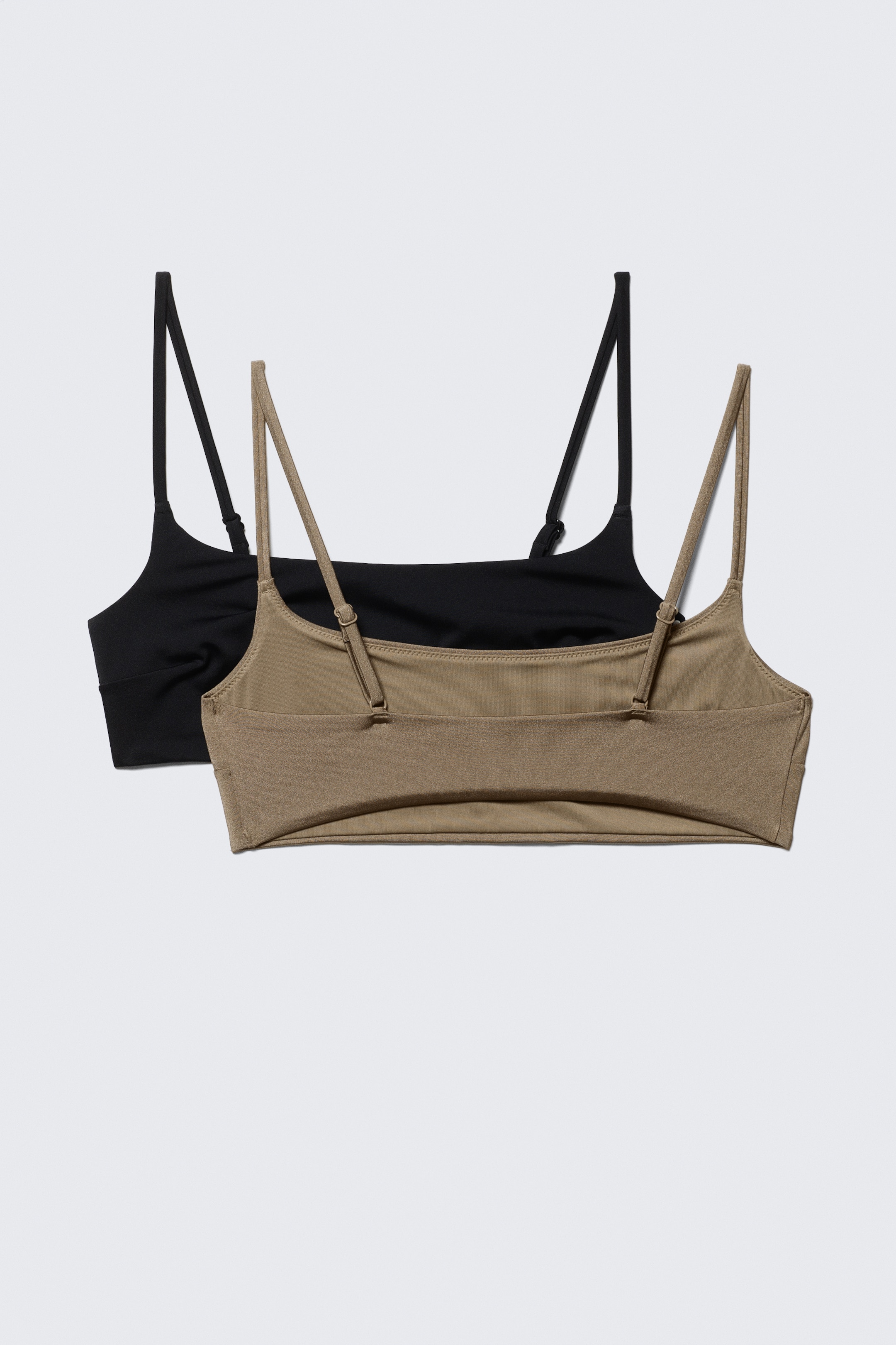Se større billede: 2-pak bikinitoppe med dyb udskæring - Sort og beige - DAME | H&M DK 7