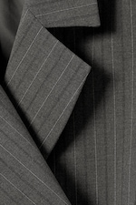 Rayures Dark Grey Melange - Blazer de tailleur croisé - 1