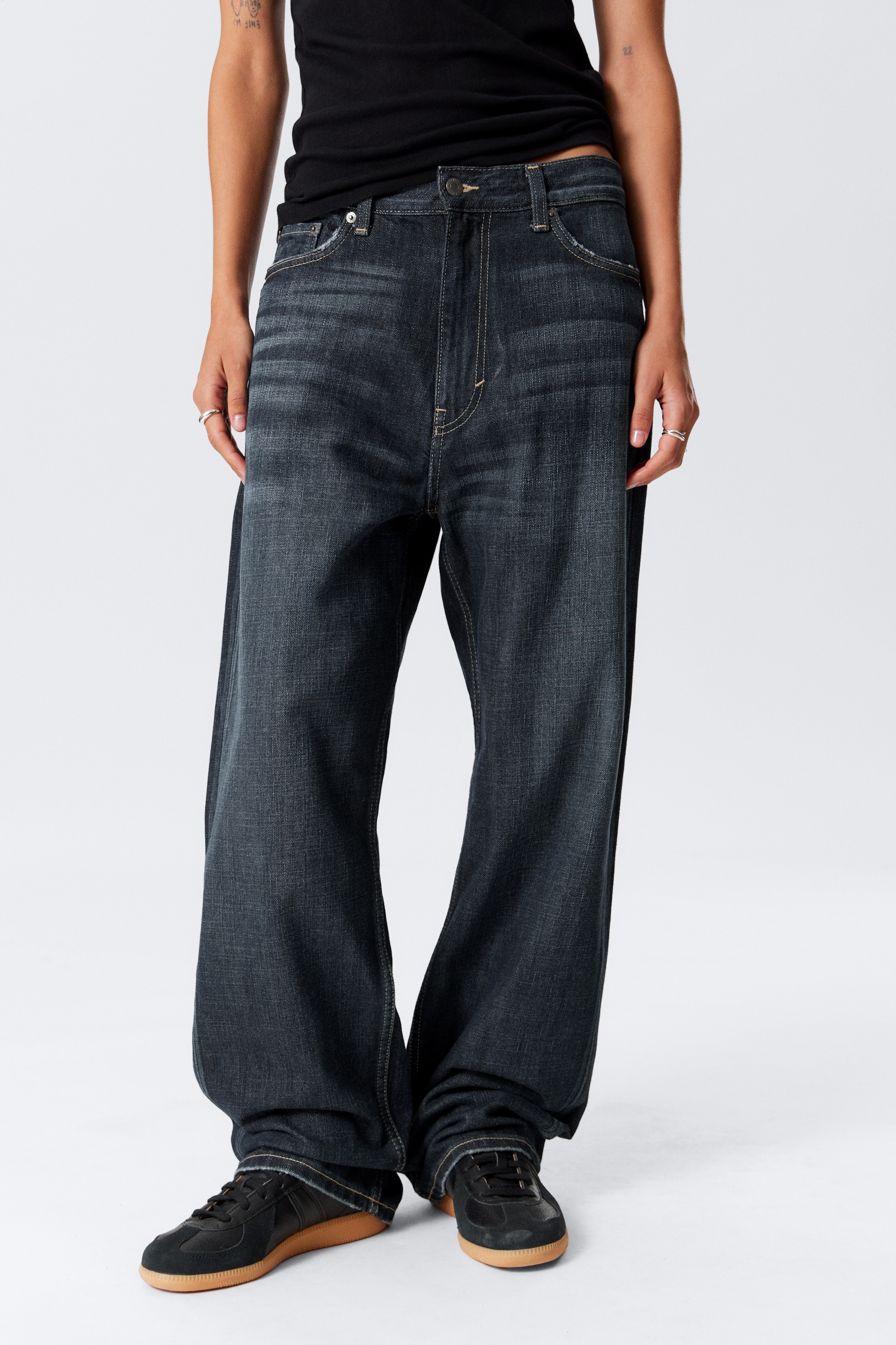 Zobacz większy obraz: Dżinsy Galaxy Loose Straight Leg - Deep Sea Blue - Ciemnoniebieski - ON | H&M PL 4