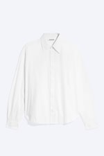 White - Relaxed Boxy Poplin Shirt - 3