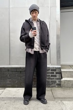 Svart - Tvättade Scuba-sweatpants - 0