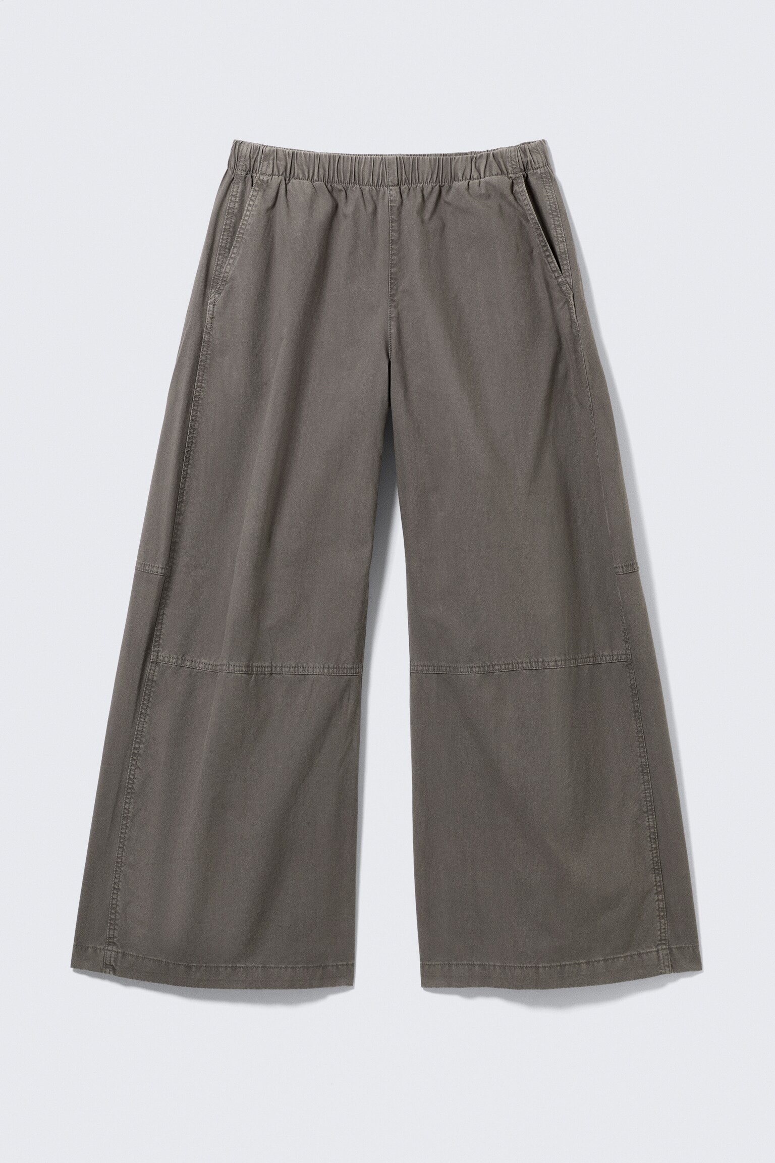 Pantalon ample taille basse à enfiler - Gris - 2