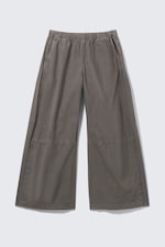 Grau - Weite Pull-on-Hose mit niedrigem Bund - 5