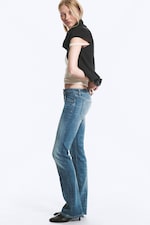 Oyster Blue - Mittelblau - Luna Low Waist Skinny Bootcut Jeans - 2