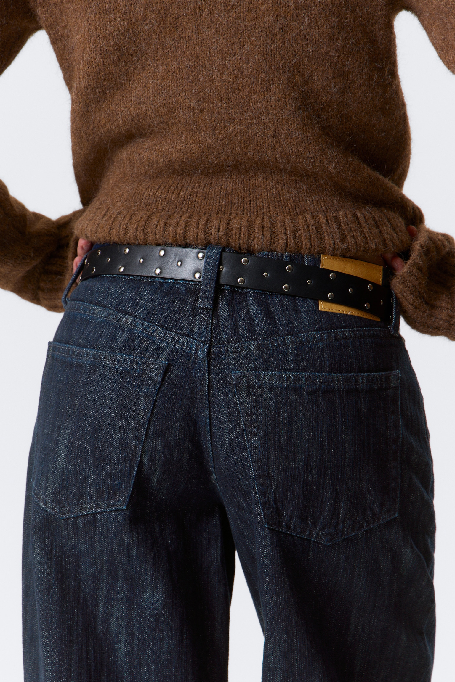 Jean ample à taille mi-haute - Bleu foncé - 5
