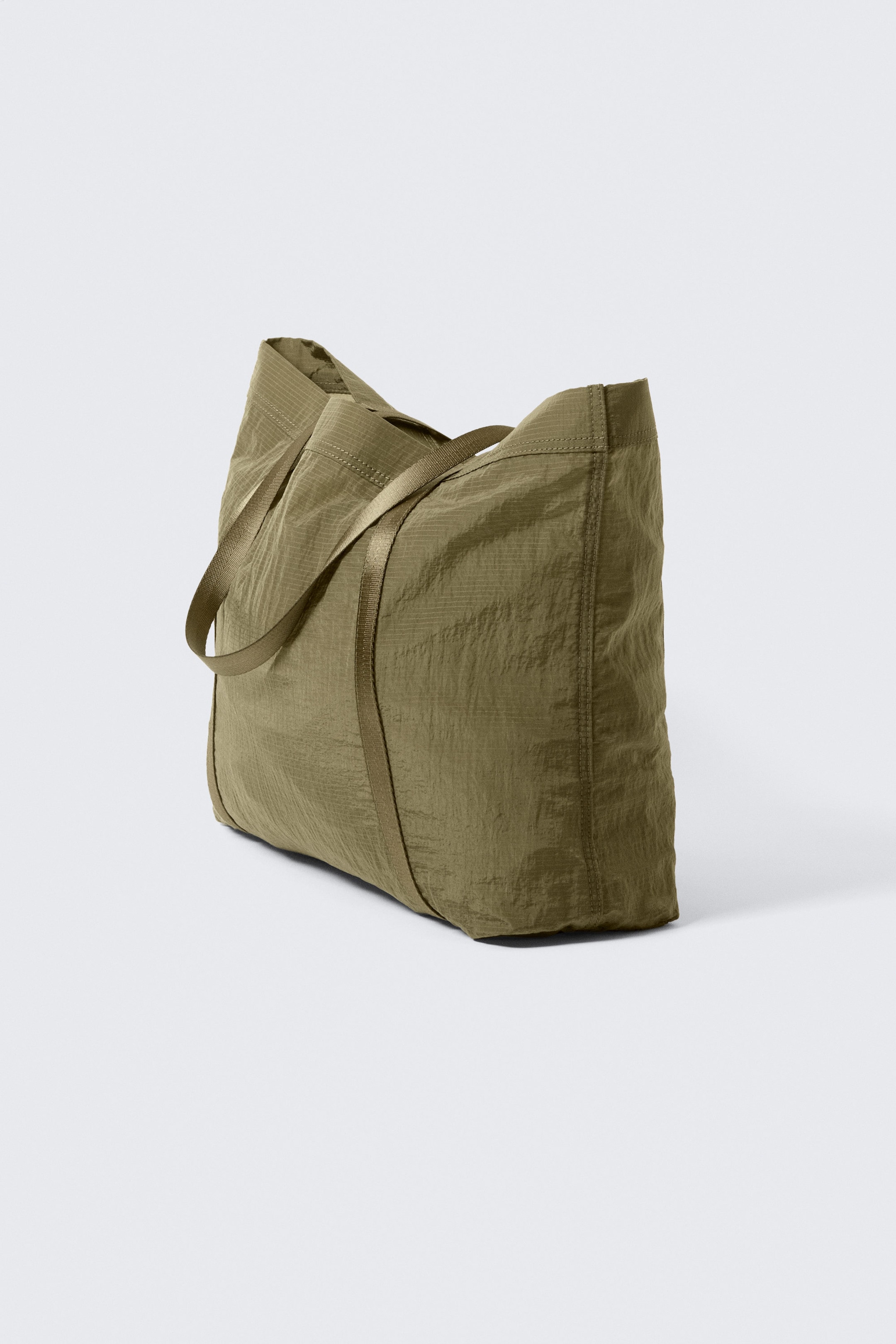 Khaki Green - Nylon Tote Bag - 2