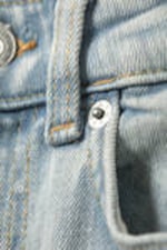 Snow Blue - Light Blue - Glow Curve High Waisted Regular Flared Leg Jeans - 6