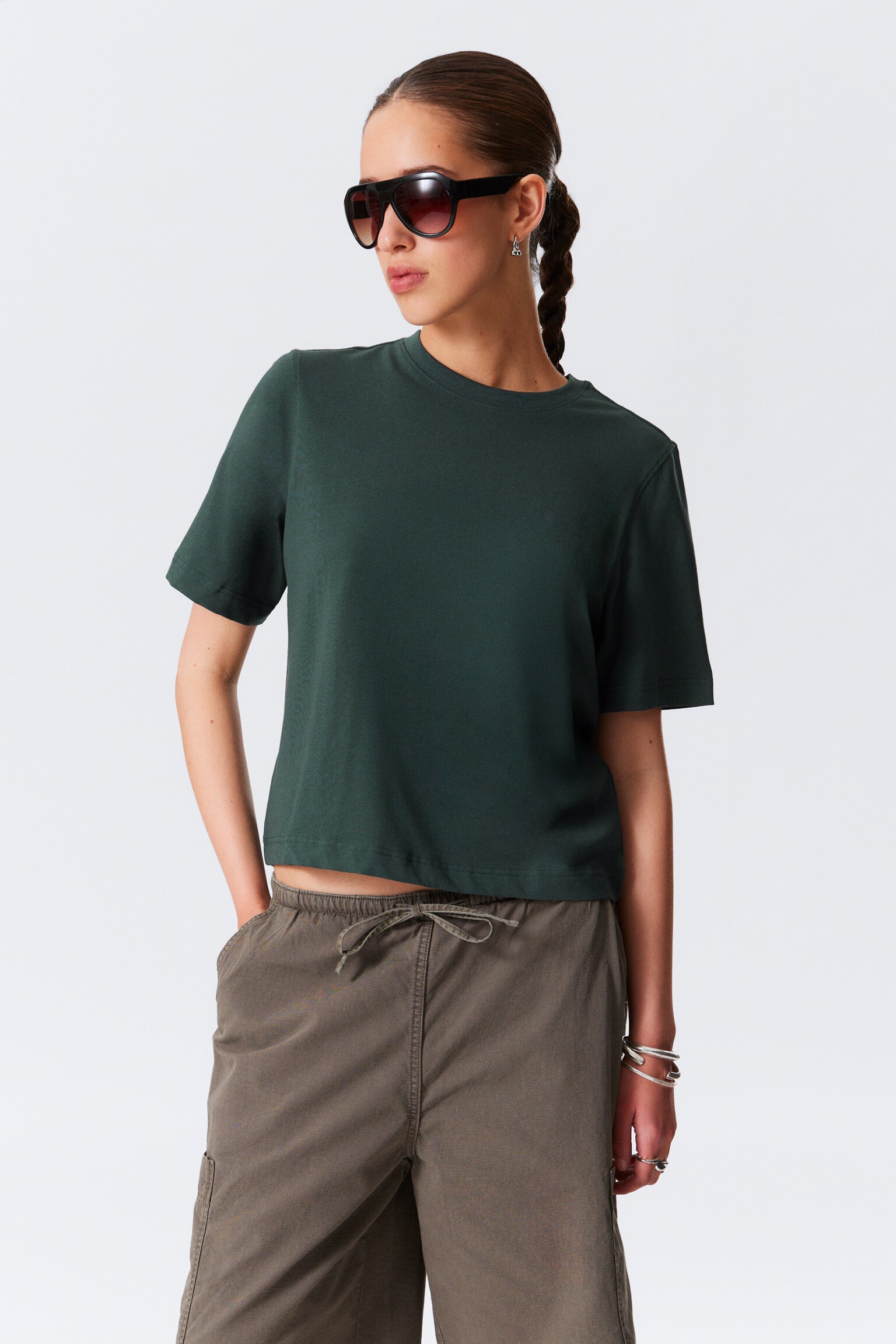 Perfect boxy T-shirt - Petroleum/Hvid/Sort/Mørkeblå - 1