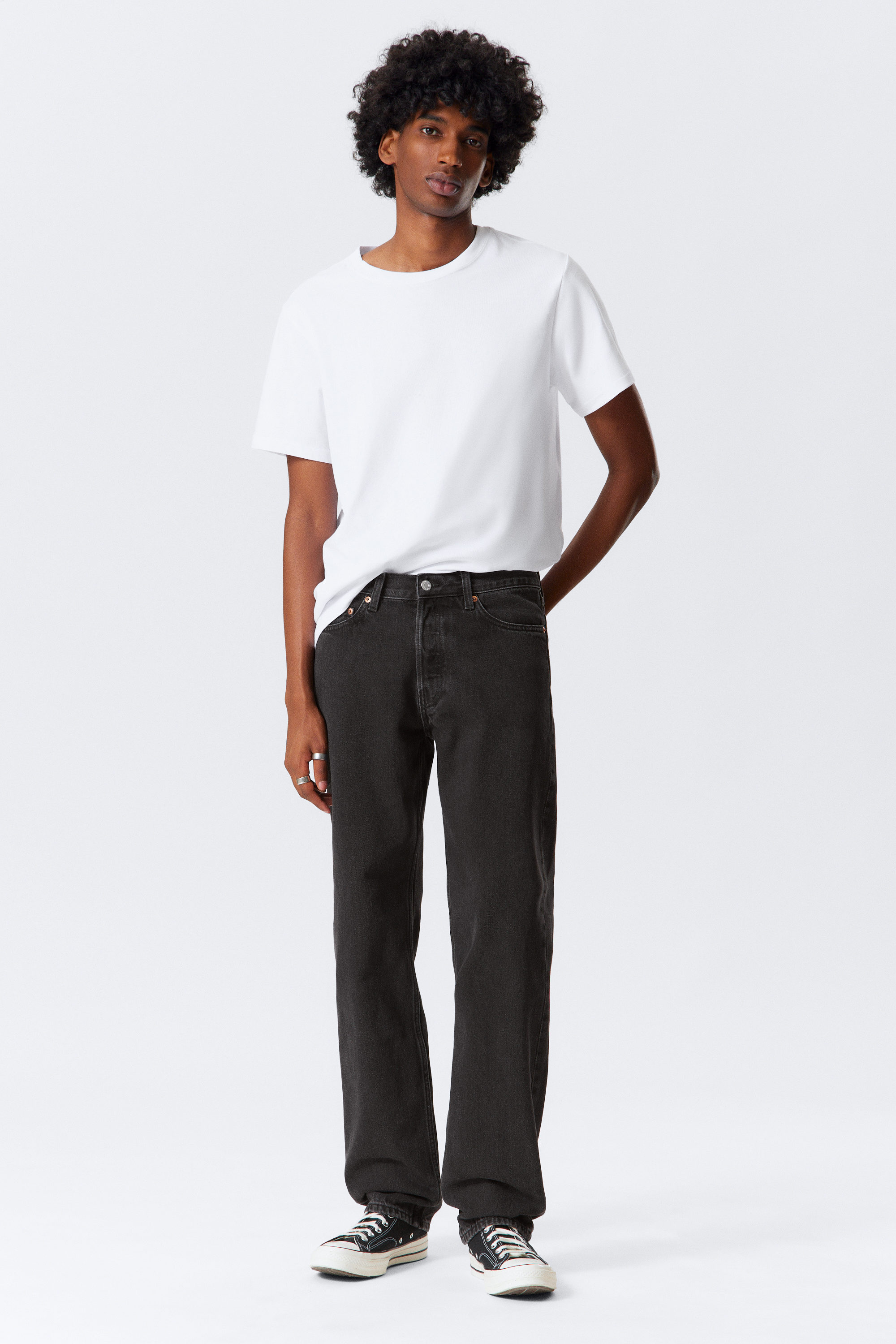 Tuned Black - Black - Klean Regular Straight Leg Jeans - 1