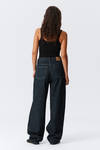 rail mid rise loose wide leg jeans - Blue Rinse - Dark Blue