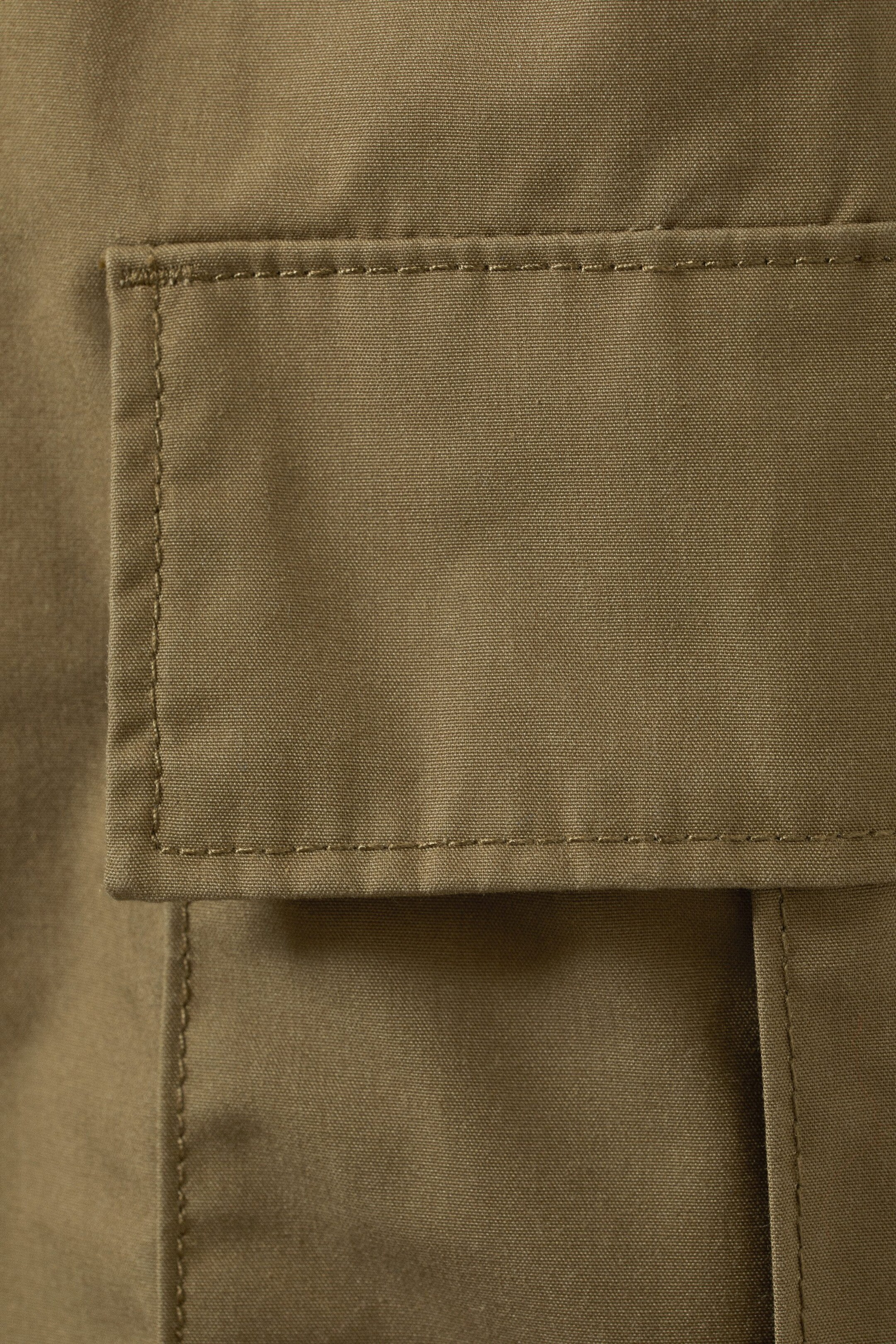 Khaki - Parachute Loose Cargo Trousers - 1