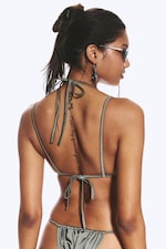 Dusty Grey - Triangle Bikini Top - 2