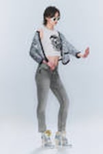 Post Grey - Sleezie Low Rise Skinny Jeans - 1