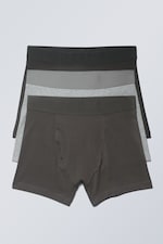Grau gemischt - 3er-Pack Boxershorts - 0