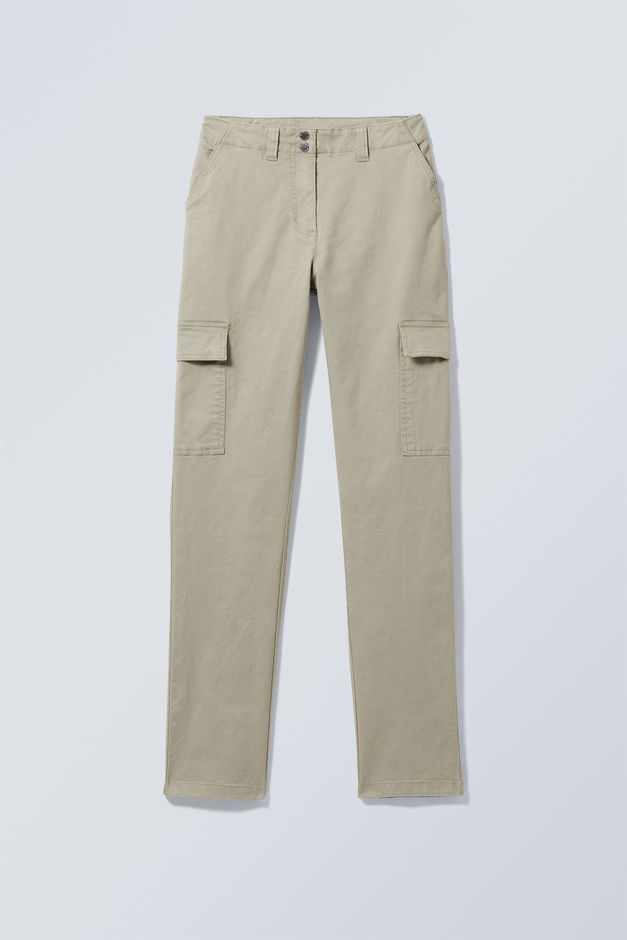 Beige - Brenda Slim Cargo Trousers - 0