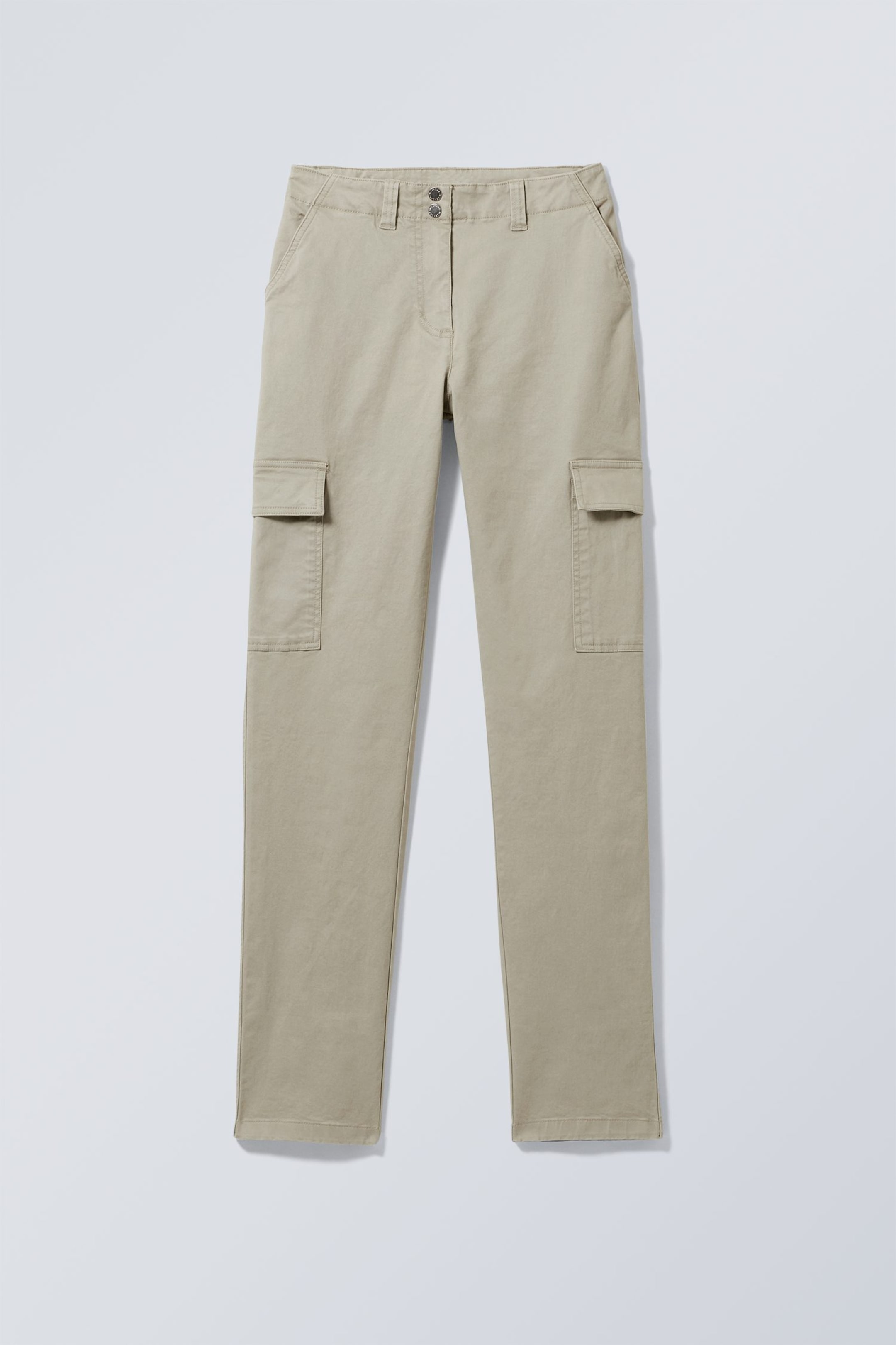 Beige - Brenda Slim Cargo Trousers - 0