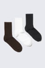 Donkerbruin/wit/zwart - 3-pack sportsokken - 0