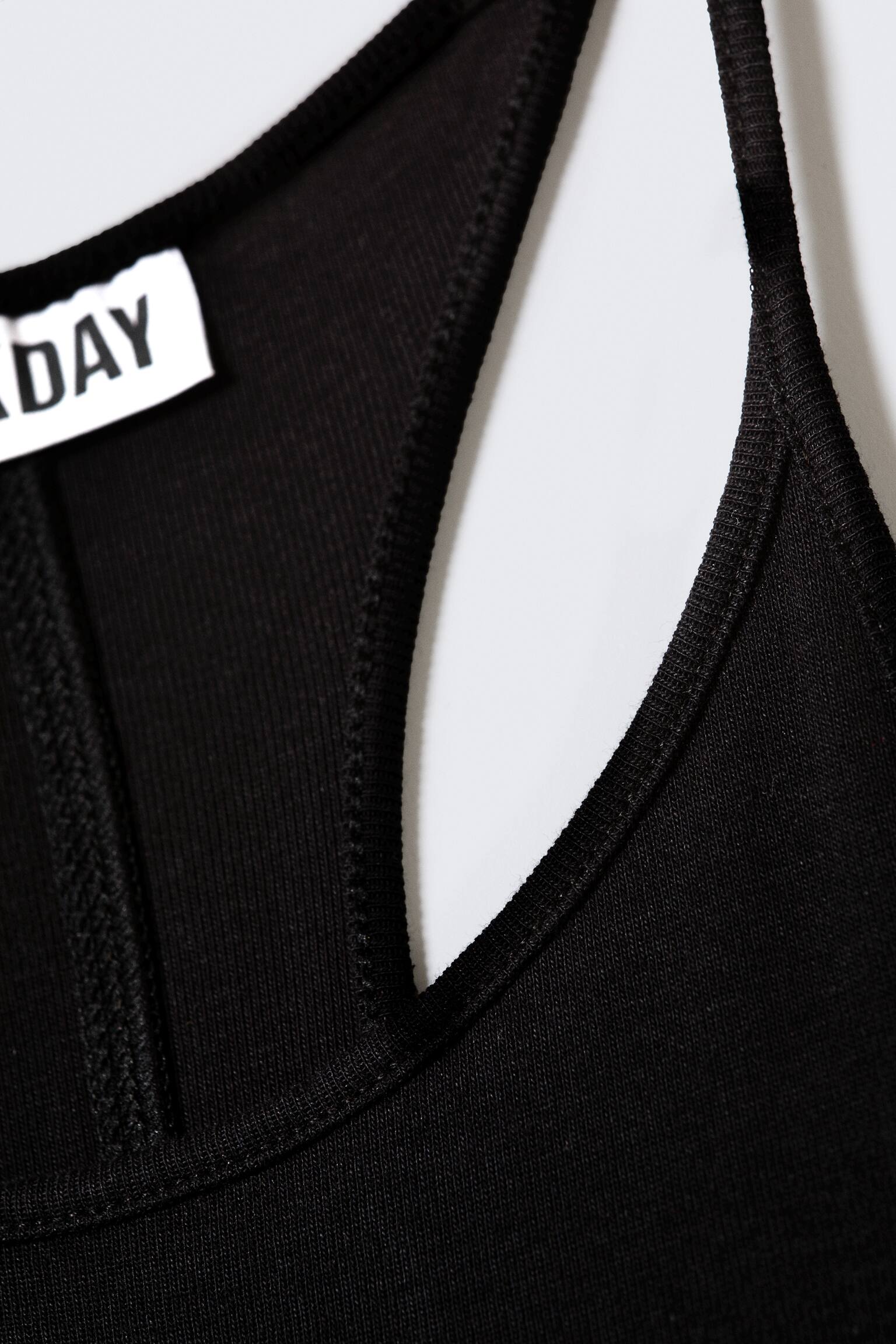 Vestido Maxi em Jersey com Costas Nadador - Preto/Cinzento mesclado - 6