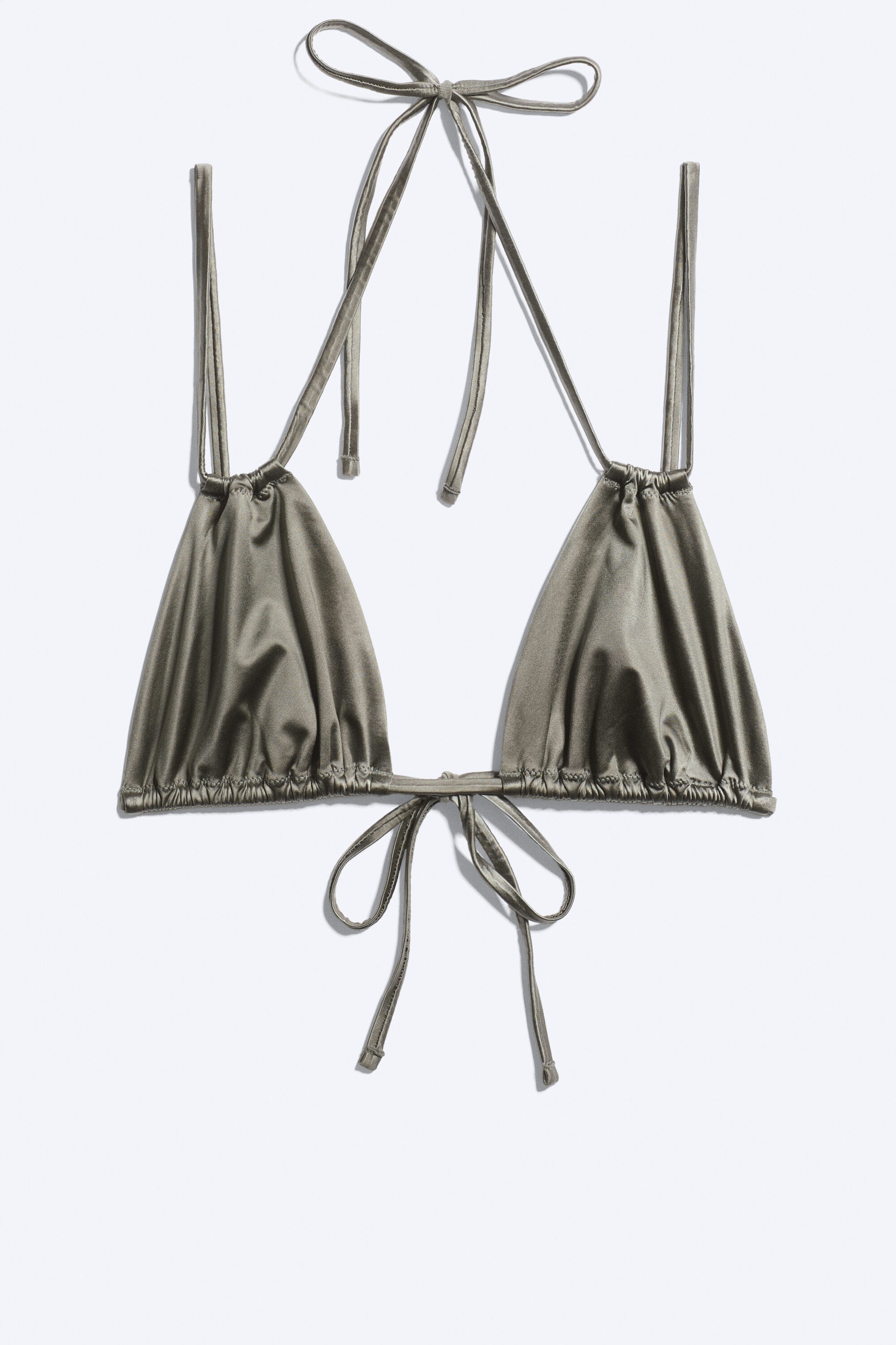 Dusty Grey - Triangle Bikini Top - 3