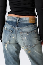 Arizona Worn - Medium Blue - Helix Low Rise Regular Flared Leg Jeans - 8