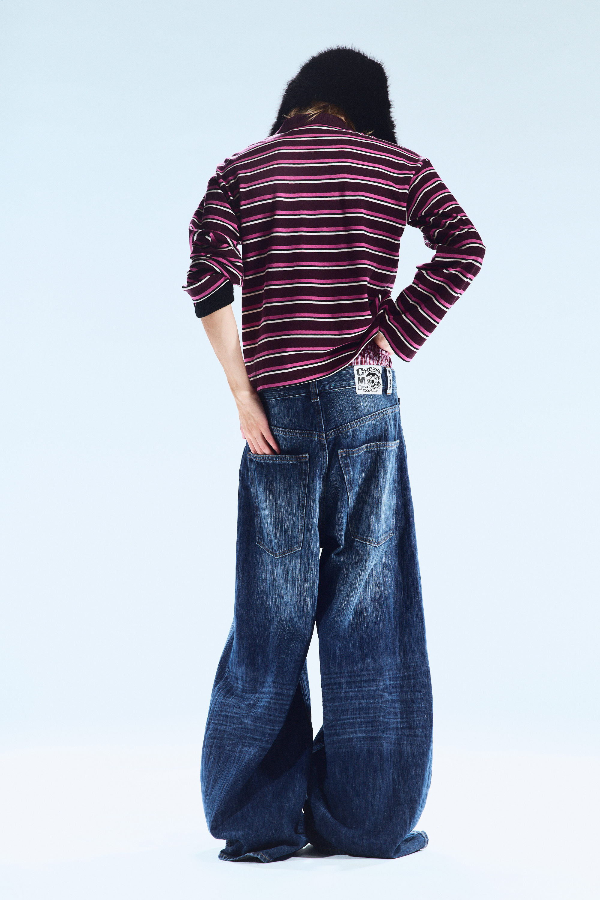 Blue Web - Mellanblå - Rad Super Regular Waist Loose Wide Jeans - 2