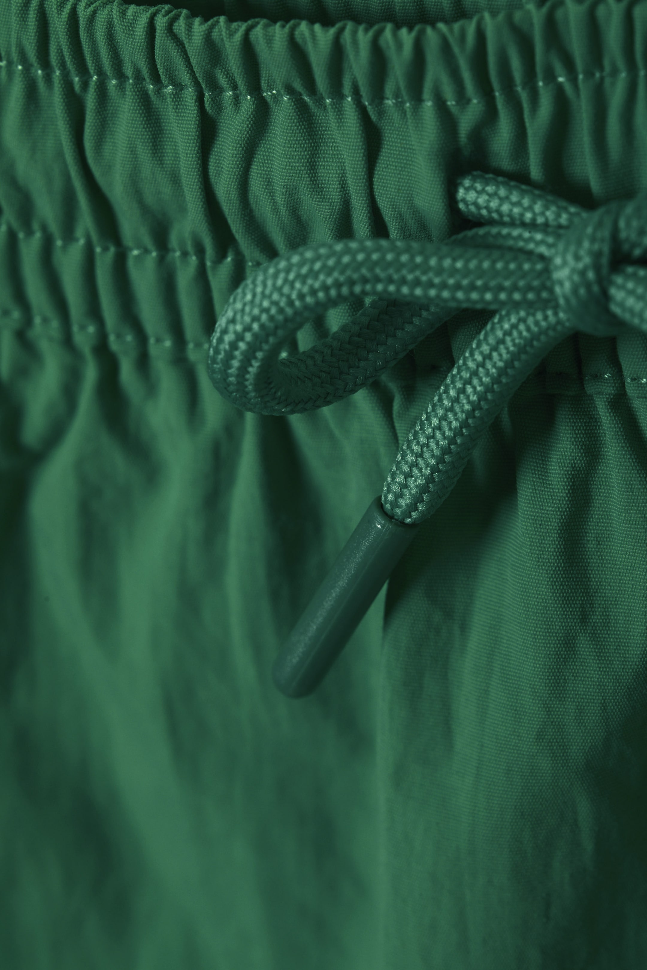 Dark Green - Structured Mid-Thigh Swim Shorts - 2