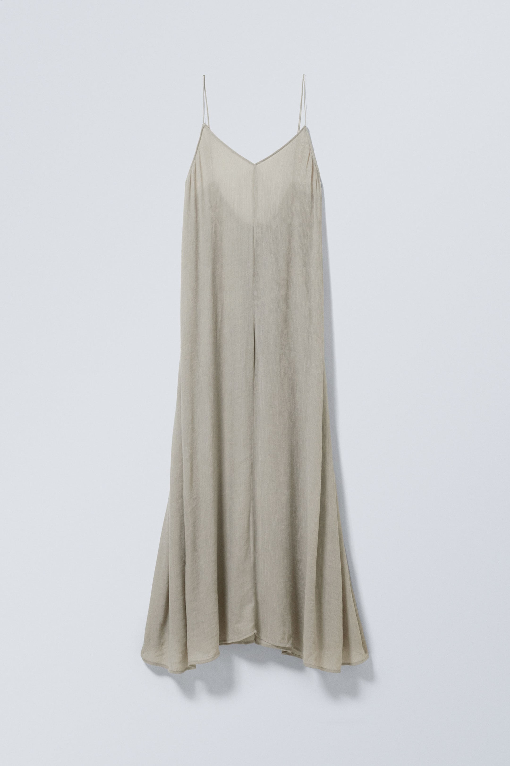 Staubiges Weiß - Fließendes Maxikleid - 1