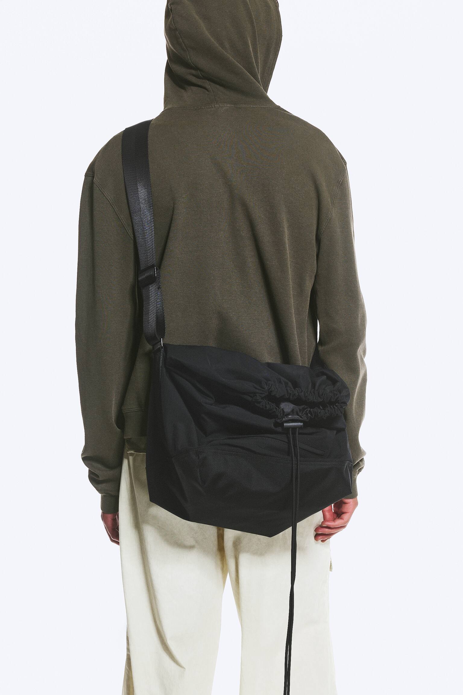 Sac bandoulière à cordon de serrage - Noir - 3